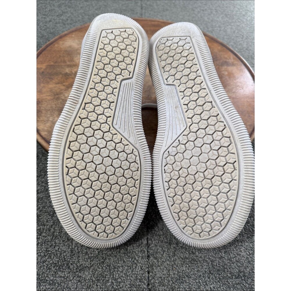 Flux Shoes Mens 9 Wm 10 White Knit Low-Top Sneakers Athletic Trainers Minimalist - Picture 9 of 12